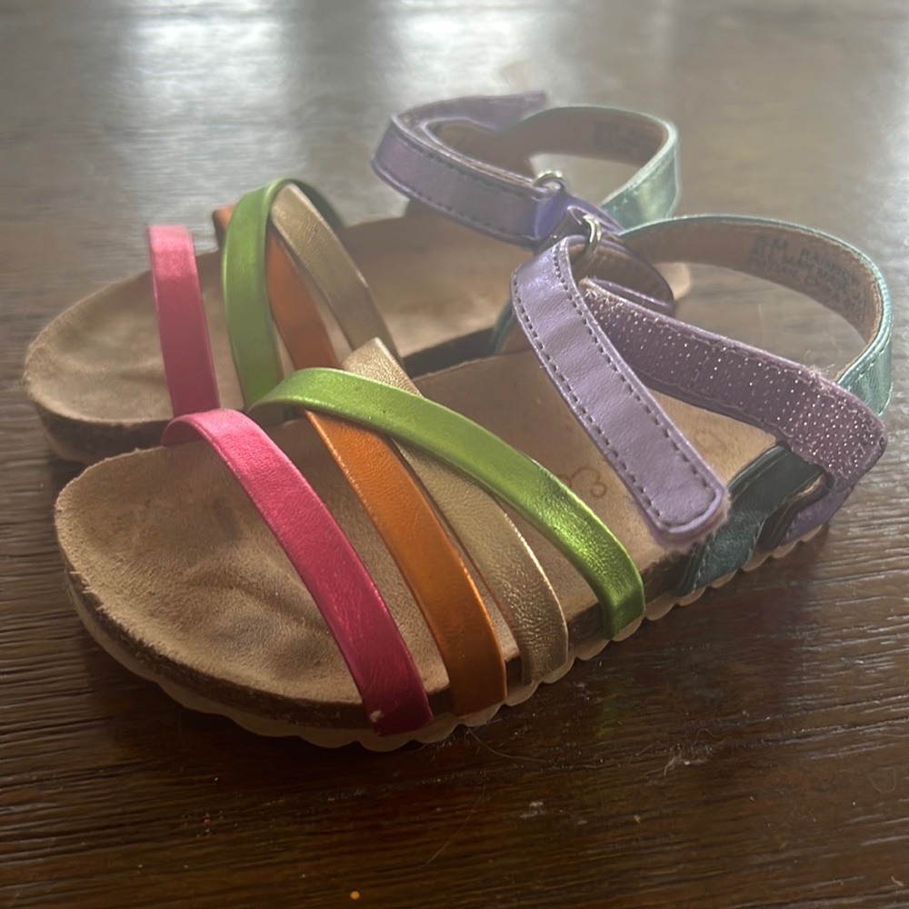 Olive & Edie Rainbow Toddler Sandals - Size 5